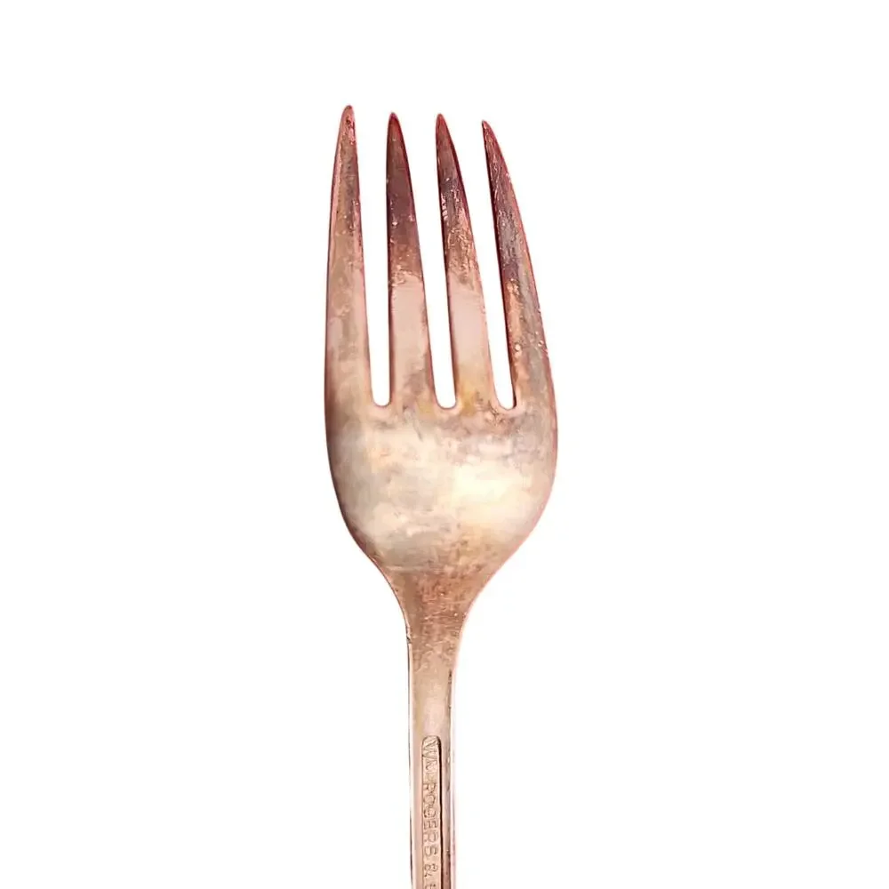 Vintage 1940 Wm Rogers & Son EXQUISITE Grille Fork Silver-Plate 7 3/4